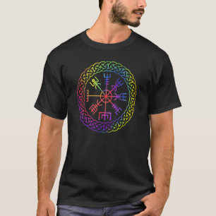 Camiseta Símbolo de Viking Compass Vegvisir Runa Nórdica Ce
