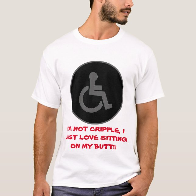 Camiseta Símbolo deficiente - Não sou Cripple (Frente)