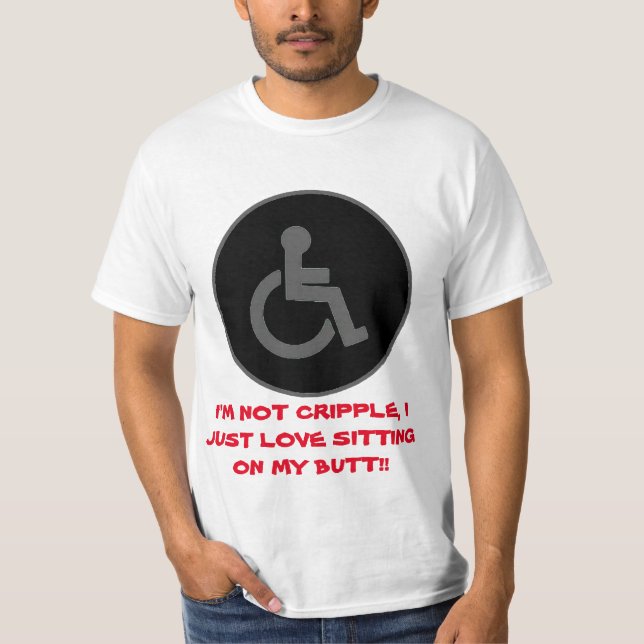 Camiseta Símbolo deficiente - Não sou Cripple (Frente)