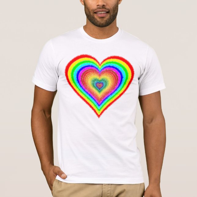 Camiseta Símbolo dia de os namorados Rainbow Love-25543 (Frente)