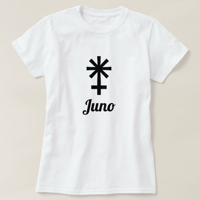 Camiseta Símbolo ⚵ do asteroide Juno (Frente do Design)