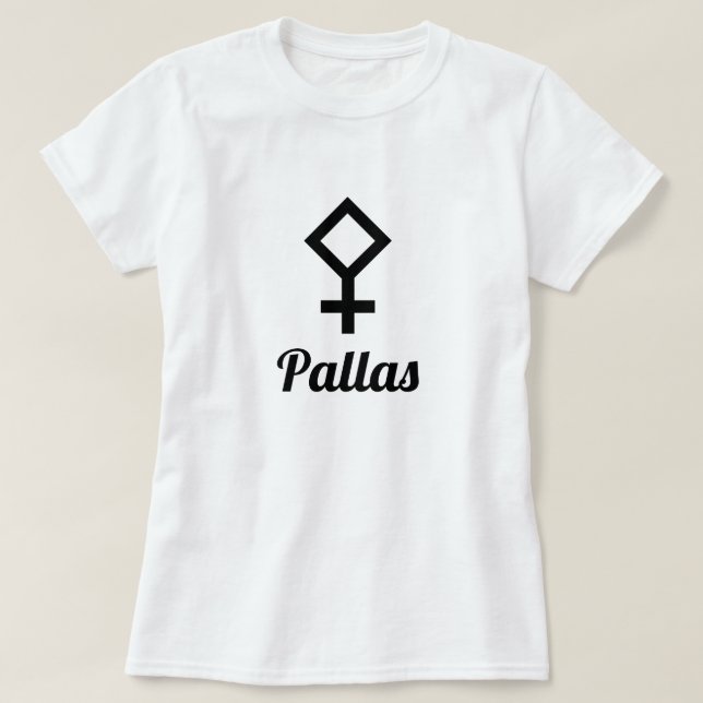 Camiseta Símbolo ⚴ do asteroide Pallas (Frente do Design)