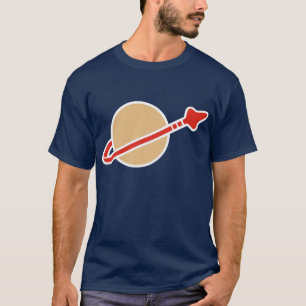 Camiseta Símbolo do astronauta do espaço do tijolo do