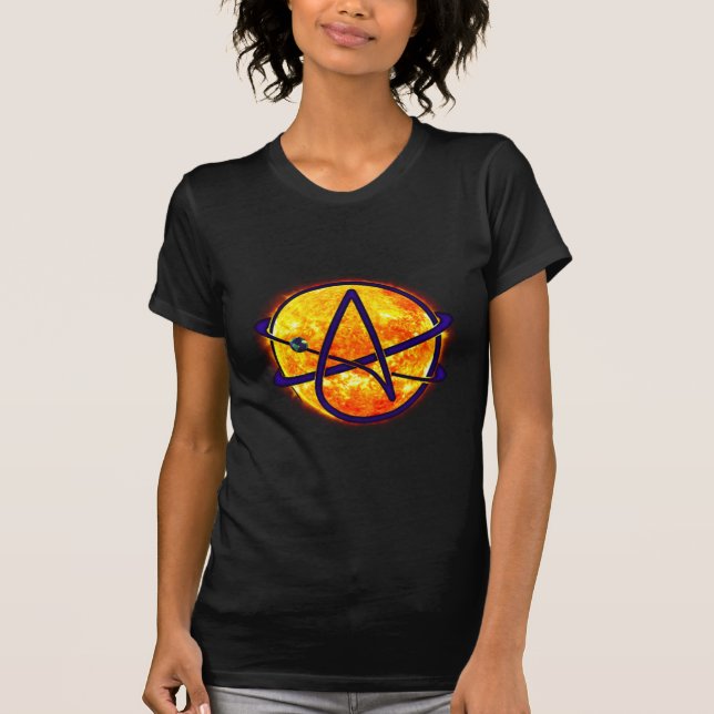 Camiseta Símbolo do ateu do ardor Sun (Frente)