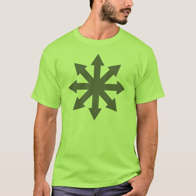 Camiseta Símbolo do caos - cinza (Frente)
