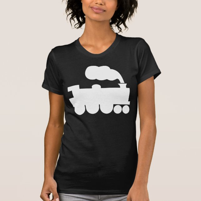 Camiseta Símbolo do comboio a vapor - Branco (Frente)