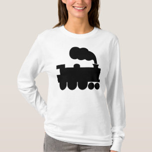 Camiseta Símbolo do comboio a vapor - Preto