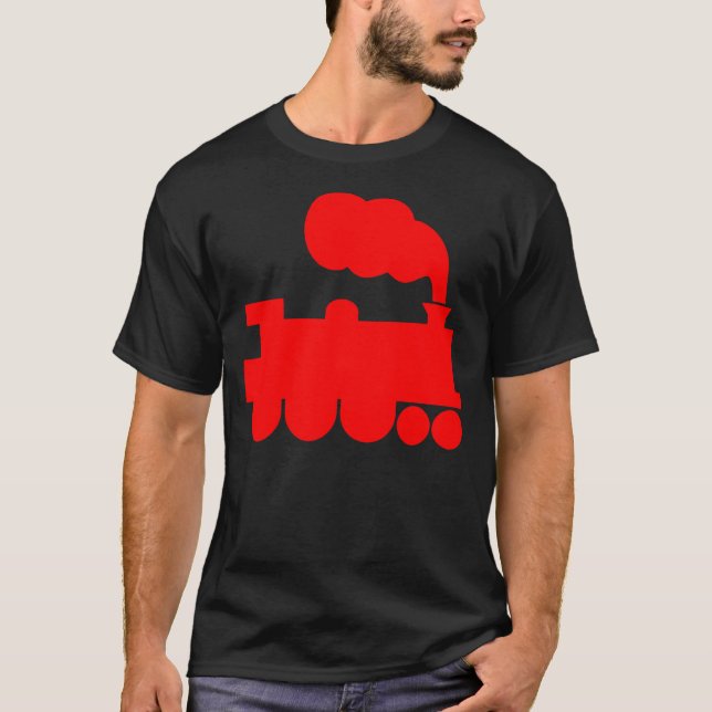 Camiseta Símbolo do comboio a vapor - Vermelho (Frente)