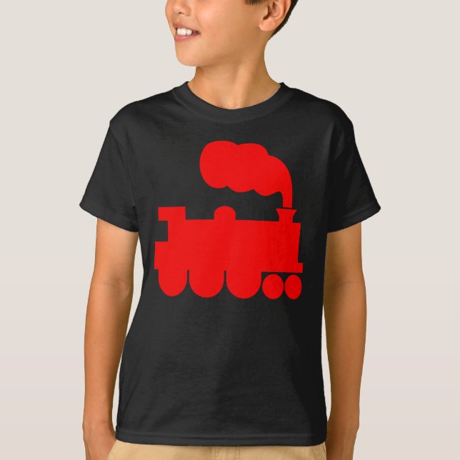 Camiseta Símbolo do comboio a vapor - Vermelho (Frente)