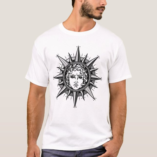 Camiseta Símbolo do deus de Apollo Sun (Frente)
