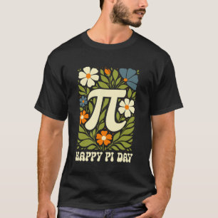 Camiseta Símbolo do Dia do Pi Feliz Flor Boho Professor de