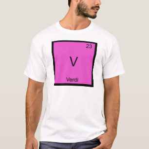 Camiseta Símbolo do Elemento Químico Divertido V -