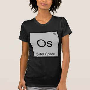 Camiseta Símbolo do Elemento Químico Os - Química