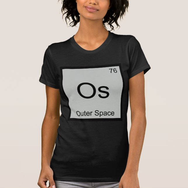 Camiseta Símbolo do Elemento Químico Os - Química  (Frente)