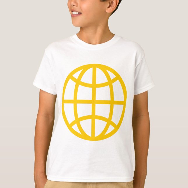 Camiseta Símbolo do globo - âmbar (Frente)