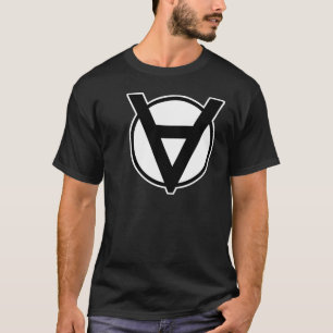 Camiseta Símbolo do herói de Voluntaryist com beira branc