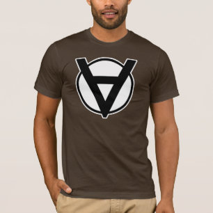 Camiseta Símbolo do herói de Voluntaryist com beira branc