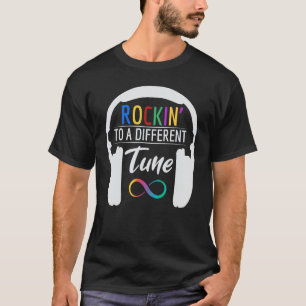 Camiseta Símbolo do Infinito do Autismo Tocando em um Tom D