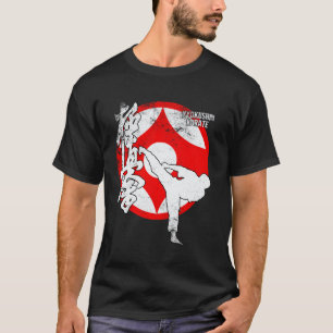 Camiseta Símbolo do Karate Kyokushin Treinamento no Dojo Ky