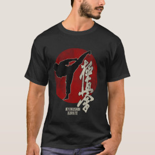 Camiseta Símbolo do Karate Kyokushin Treinamento no Dojo Ky