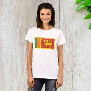 Camiseta Símbolo do Leão da Bandeira Nacional do Sri Lanka