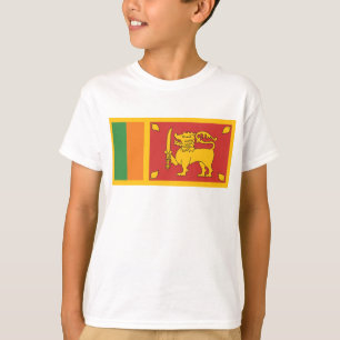 Camiseta Símbolo do Leão da Bandeira Nacional do Sri Lanka