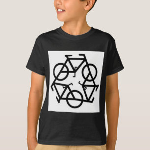 Camiseta Símbolo do logotipo da bicicleta do reciclar