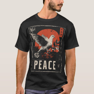 Camiseta Símbolo do Movimento de Paz Contra a Guerra da Por