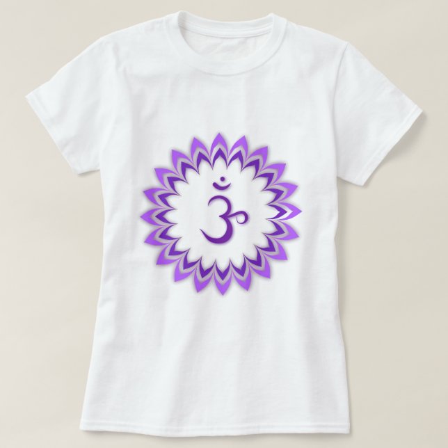 Camiseta Símbolo do OM/coroa Chakra (Frente do Design)