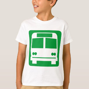 Camiseta Símbolo do ônibus - verde de grama