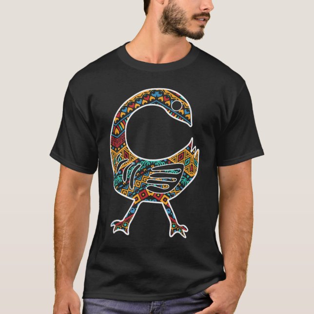 Camiseta Símbolo do Orgulho Africano Akan Black Histo (Frente)