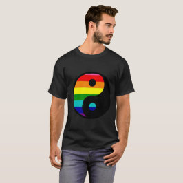 Camiseta Símbolo do Orgulho LGBTQ Arco-íris Yin Yang