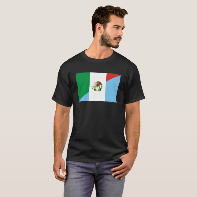 Camiseta símbolo do país da bandeira de México guatemala (Frente Completa)