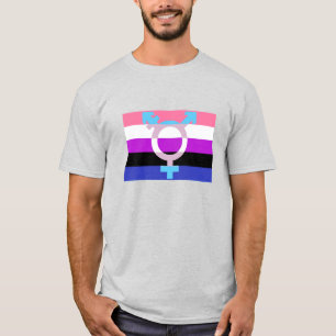 Camiseta Símbolo do transporte da bandeira de Genderfluid