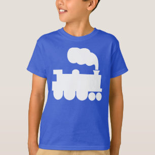 Camiseta Símbolo do trem do vapor - branco