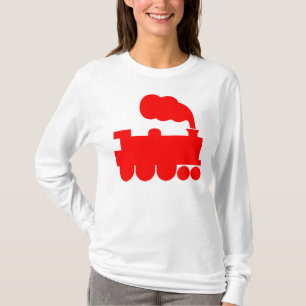 Camiseta Símbolo do trem do vapor - vermelho