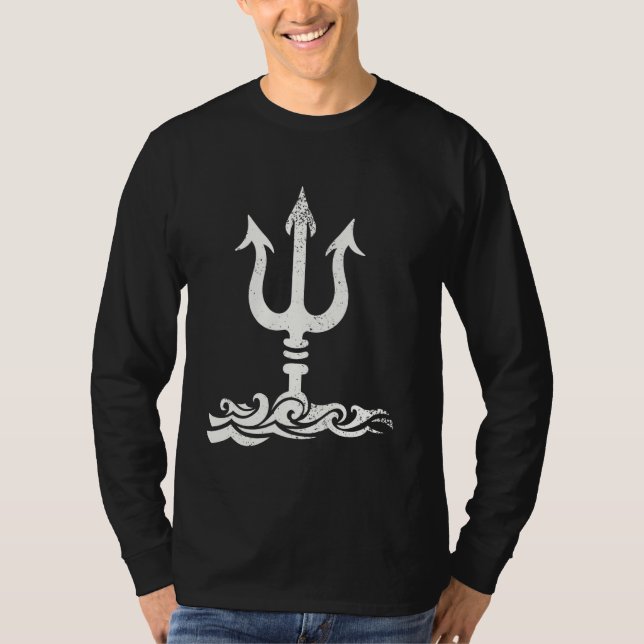 Camiseta Símbolo do Tridente de Poseidon Mitologia Grega De (Frente)