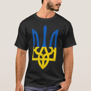 Camiseta Símbolo do Tridente Ucraniano - Suporte à Bandeira