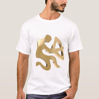 Camiseta Símbolo Dourado do Zodíaco de Sagitário Presente d