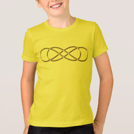 Camiseta Símbolo duplo infinito - Dourado antigo