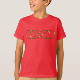 Camiseta Símbolo duplo infinito - Dourado antigo