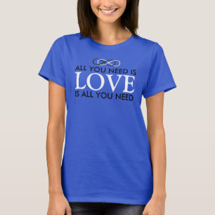 Camiseta Símbolo duplo Infinito - Preto e Branco