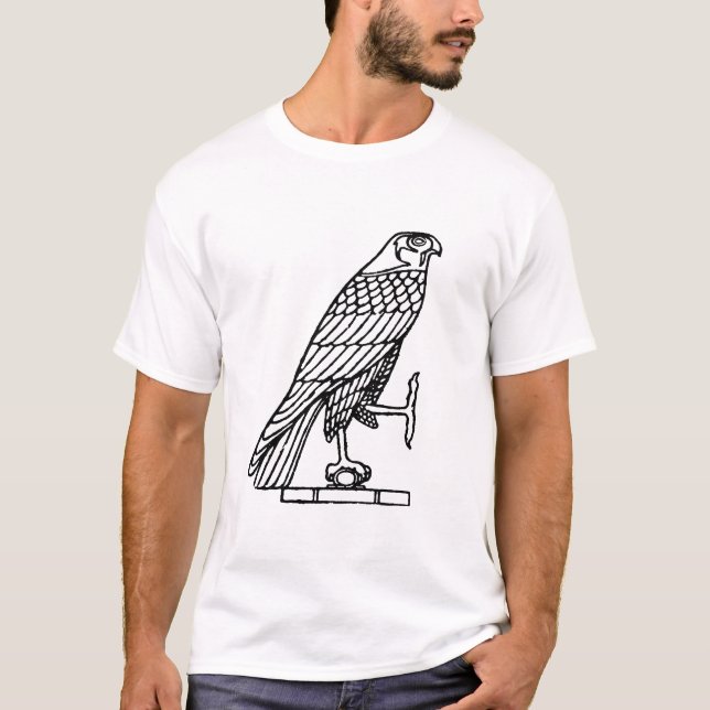 Camiseta Símbolo egípcio: Falcão (Frente)