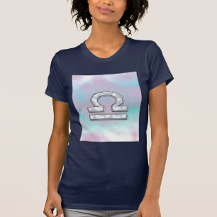 Camiseta Símbolo Elegante Libra Zodiac Mãe de Estilo Pér