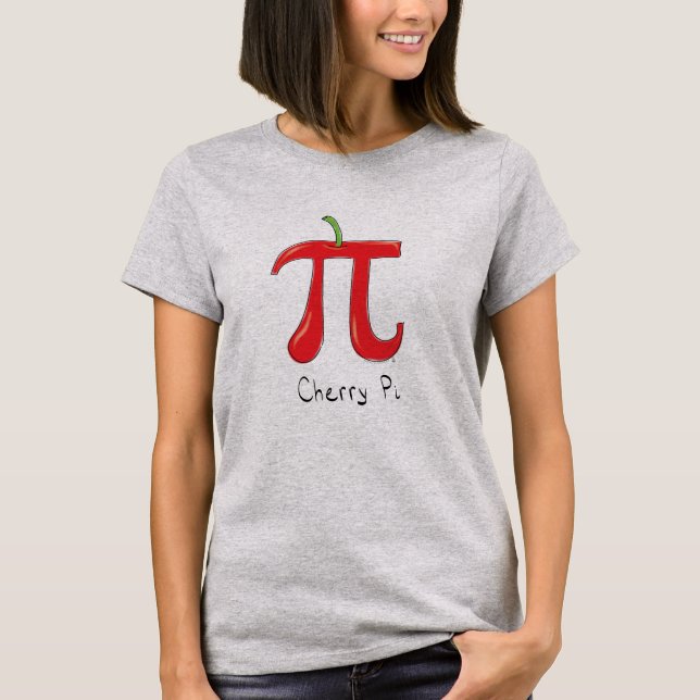Camiseta Símbolo Engraçado Math Cherry Pi (Frente)