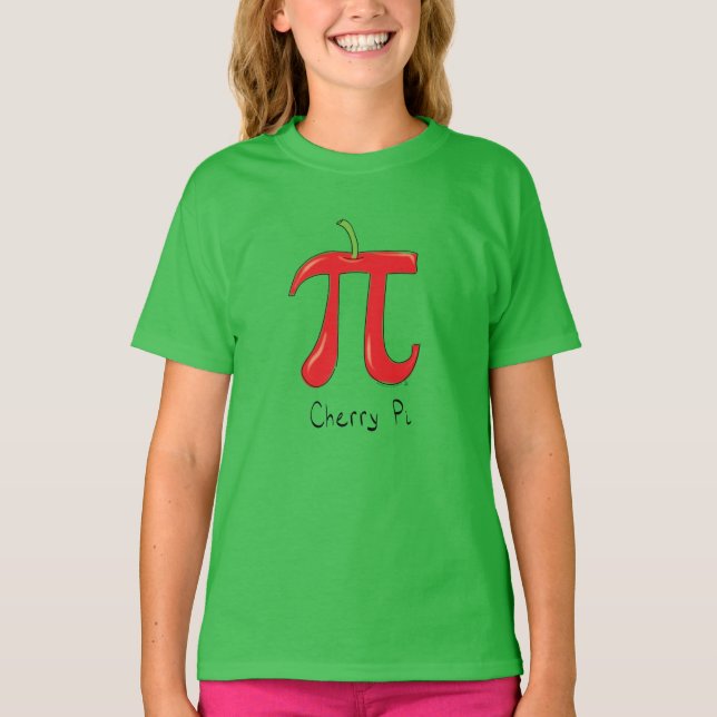 Camiseta Símbolo Engraçado Math Cherry Pi (Frente)