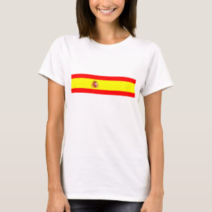 Camiseta Símbolo espanhol da nação da bandeira de país 