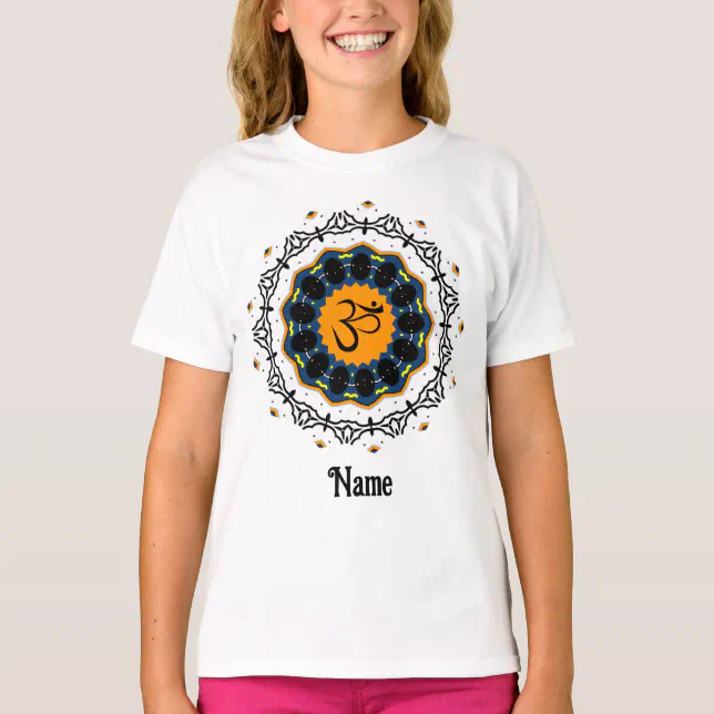 Camiseta Mandala Yoga Com Símbolo Om
