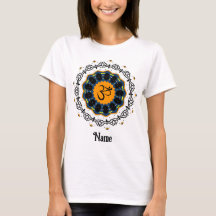 Símbolo Espiritual Mandala Yoga Om Blue Personaliz
