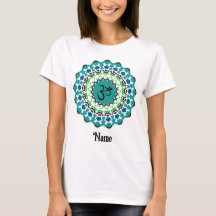 Símbolo Espiritual Mandala Yoga Om Blue Personaliz